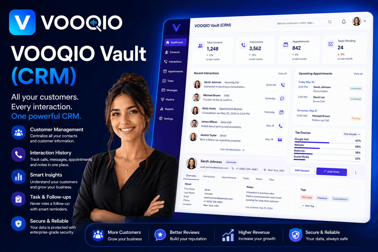 VOOQIO Vault (CRM) — Lead tracking and archive